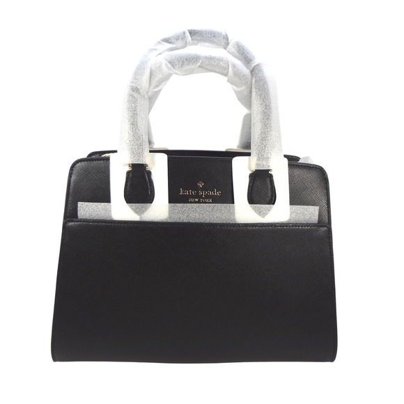 NWT Kate Spade Madison Saffiano Leather Medium Satchel Black Gold-Tone Hardware - Picture 3 of 9